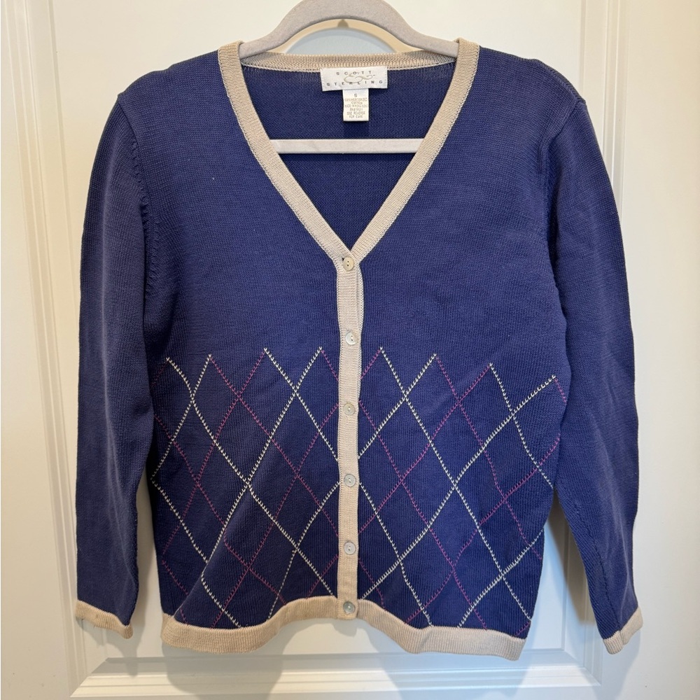 Scott & Sterling Argyle Cardigan